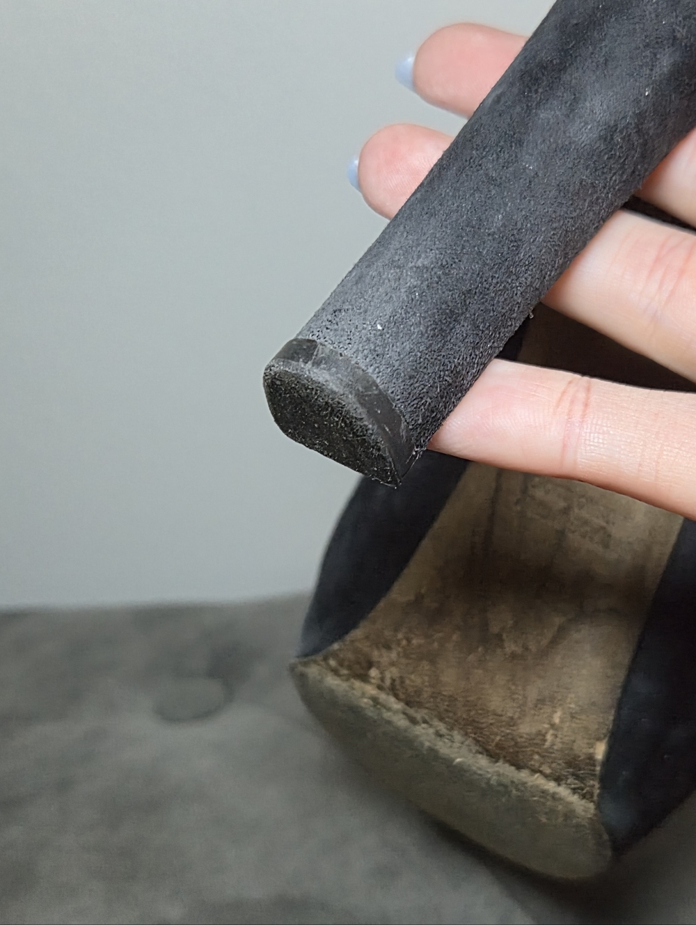 Vintage Fendi Black Suede High-Heel Ankle Boots with Metallic Trim 39 - Picture 12 of 16